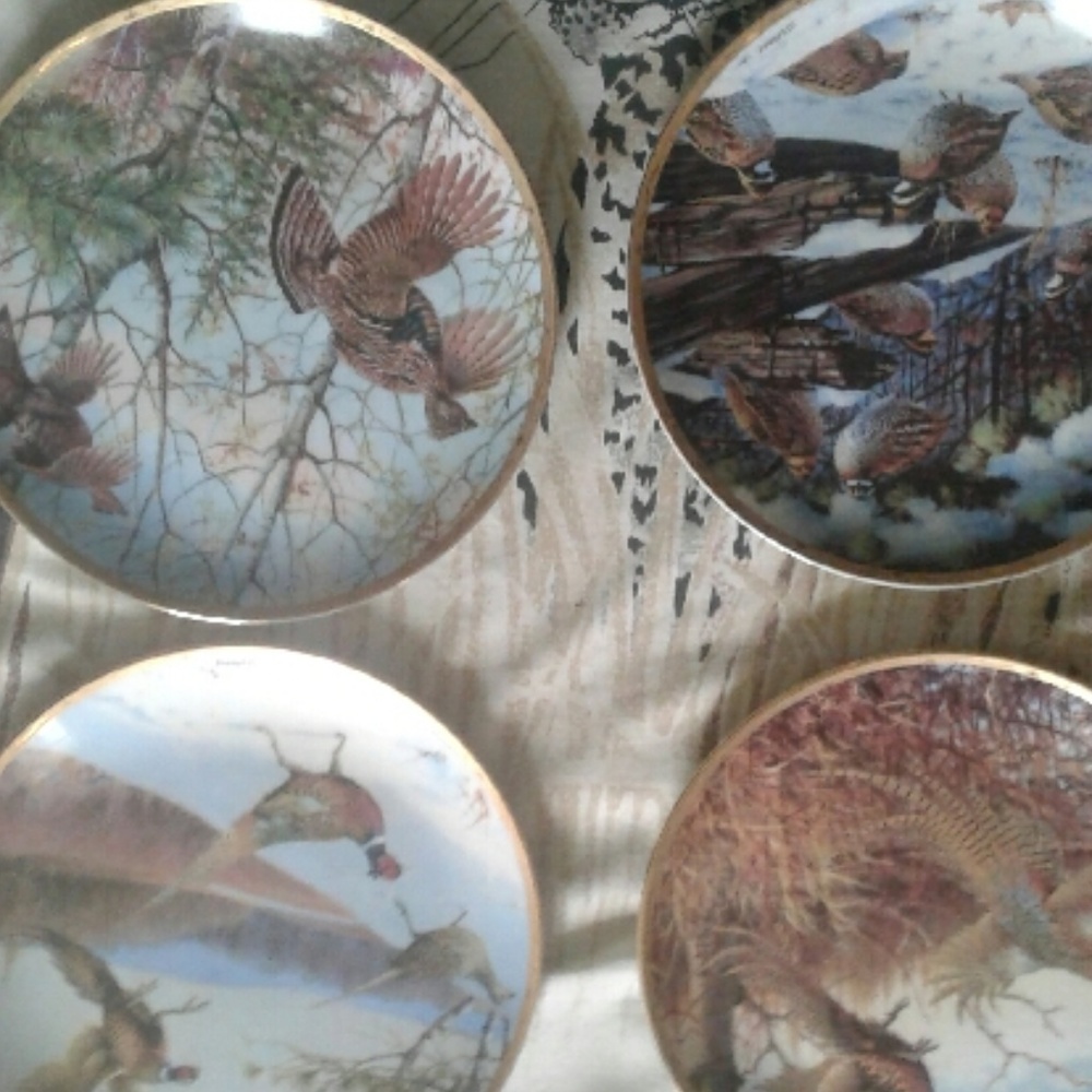 Bradford Exchange - 4 Pheasant Collection Plates